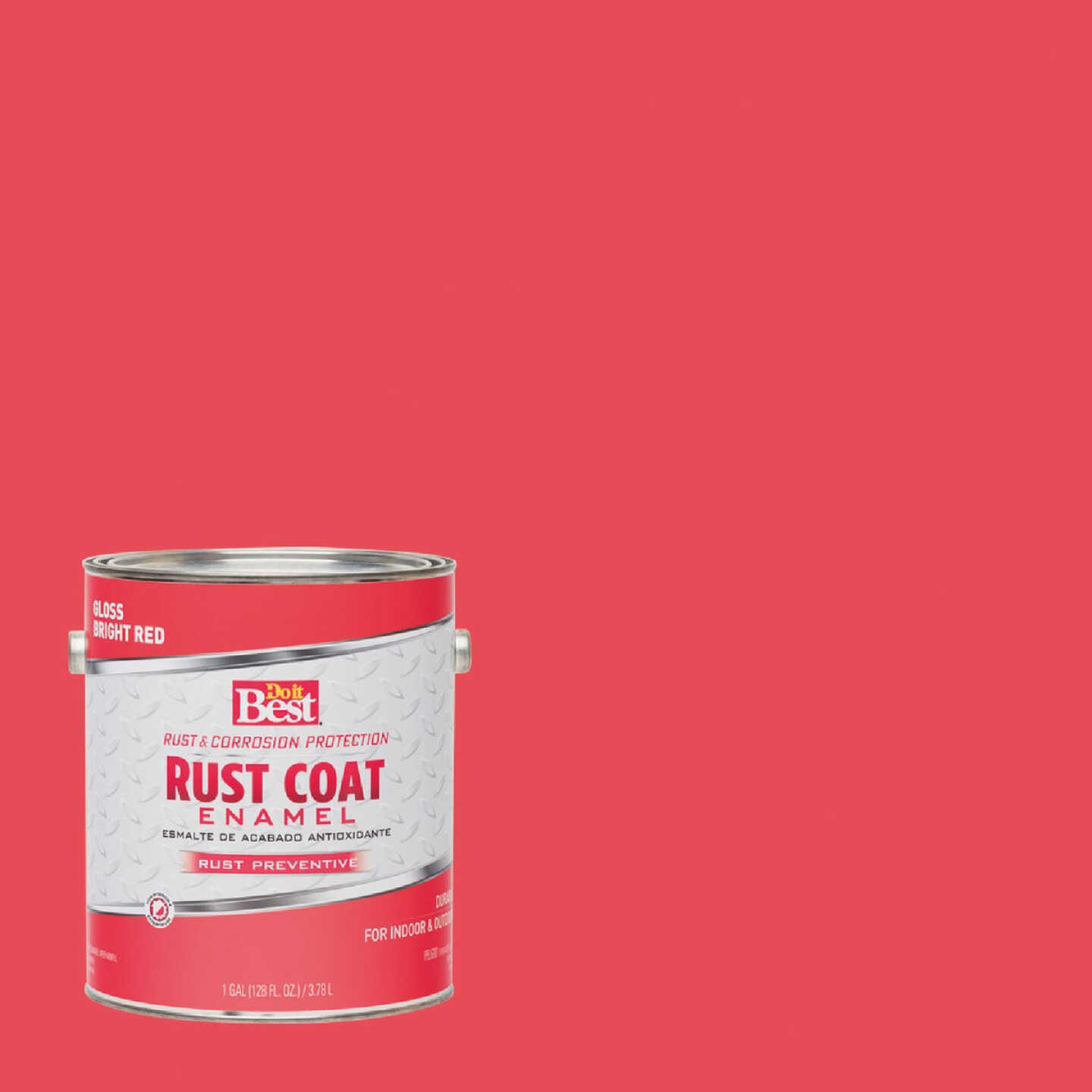 Do it Best Rust Coat Oil-Based Gloss Enamel, Bright Red, 1 Gal. Image 1