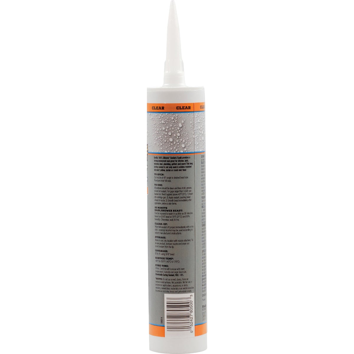 Gorilla 10 Oz. Clear Caulk & Seal Image 6