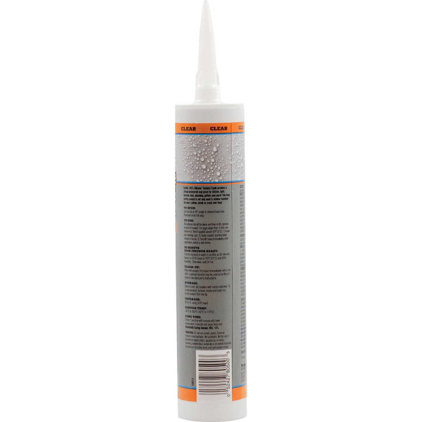 Gorilla 10 Oz. Clear Caulk & Seal Image 6
