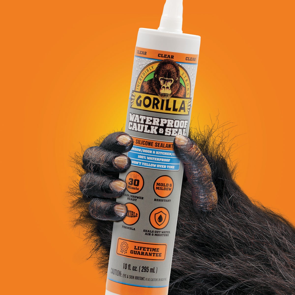 Gorilla 10 Oz. Clear Caulk & Seal Image 2