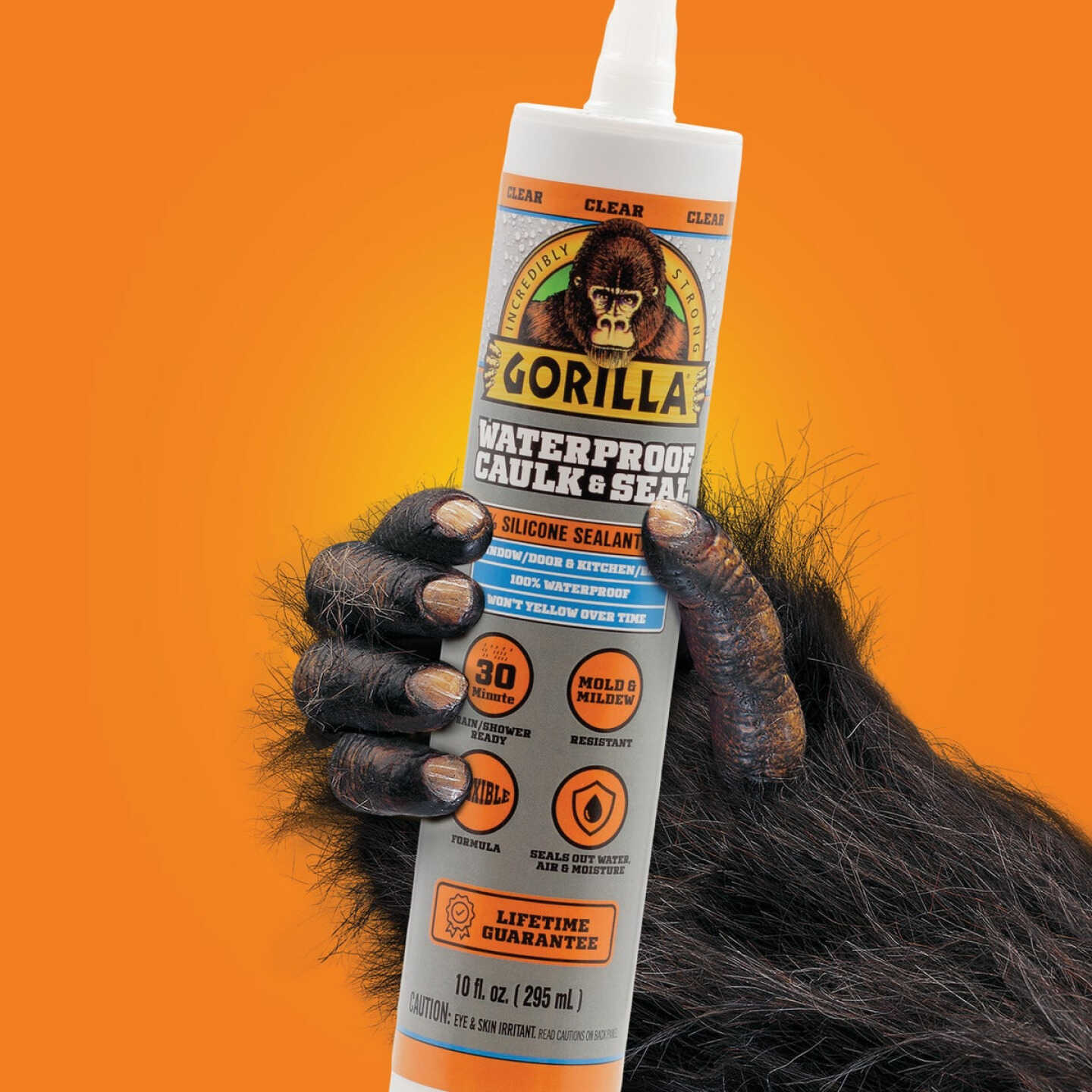 Gorilla 10 Oz. Clear Caulk & Seal Image 2