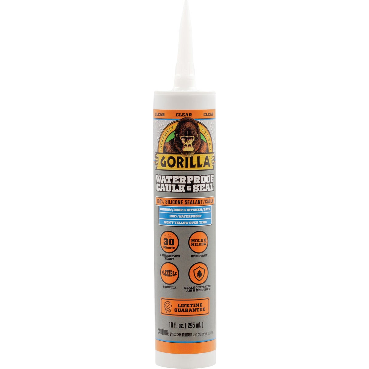 Gorilla 10 Oz. Clear Caulk & Seal Image 1