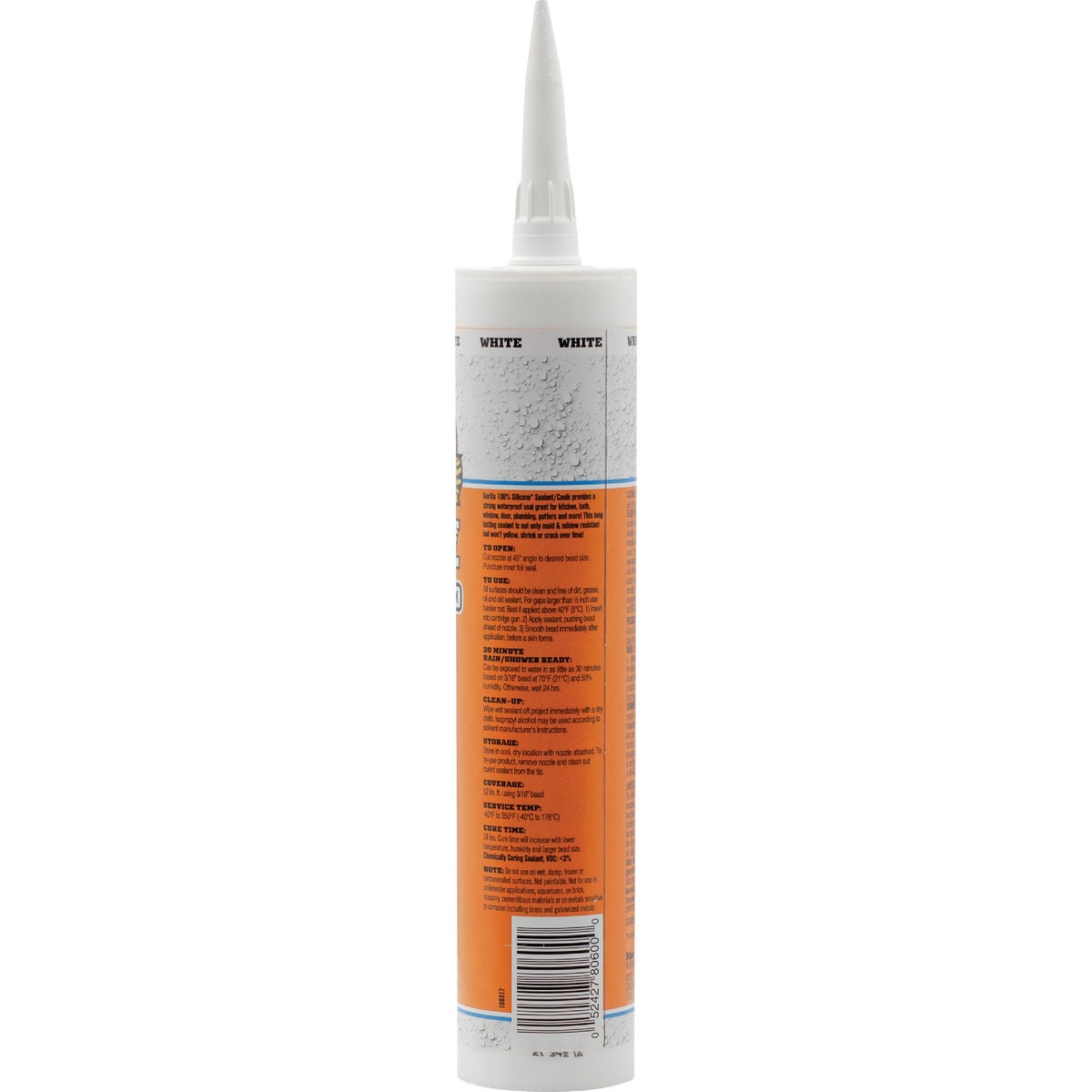 Gorilla 10 Oz. White Caulk & Seal Image 5