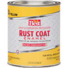 Do it Best Rust Coat Oil-Based Gloss Enamel, Bright Yellow, 1 Qt. Image 2