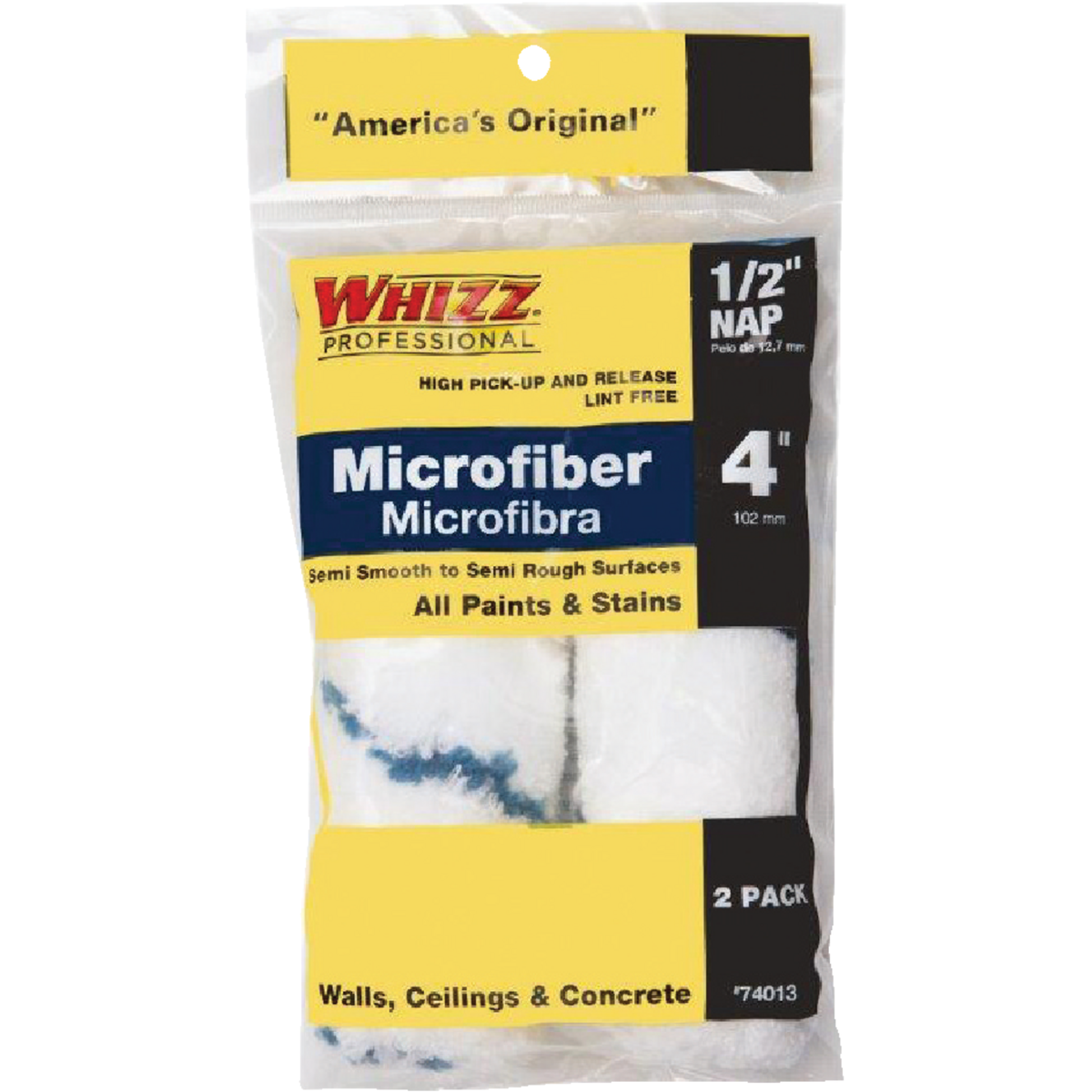 Whizz Xtra Sorb 4 In. x 1/2 In. Microfiber Roller Cover (2-Pack) Image 1