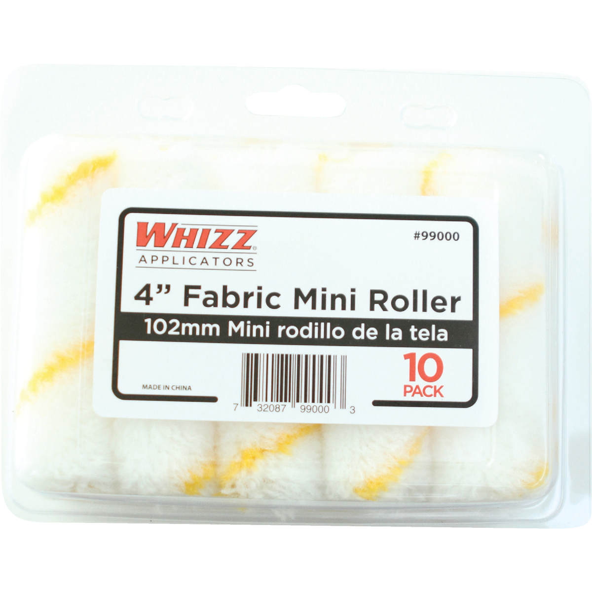 Whizz Gold Stripe 4 In. x 1/2 In. Mini Fabric Roller Cover (10-Pack) Image 1