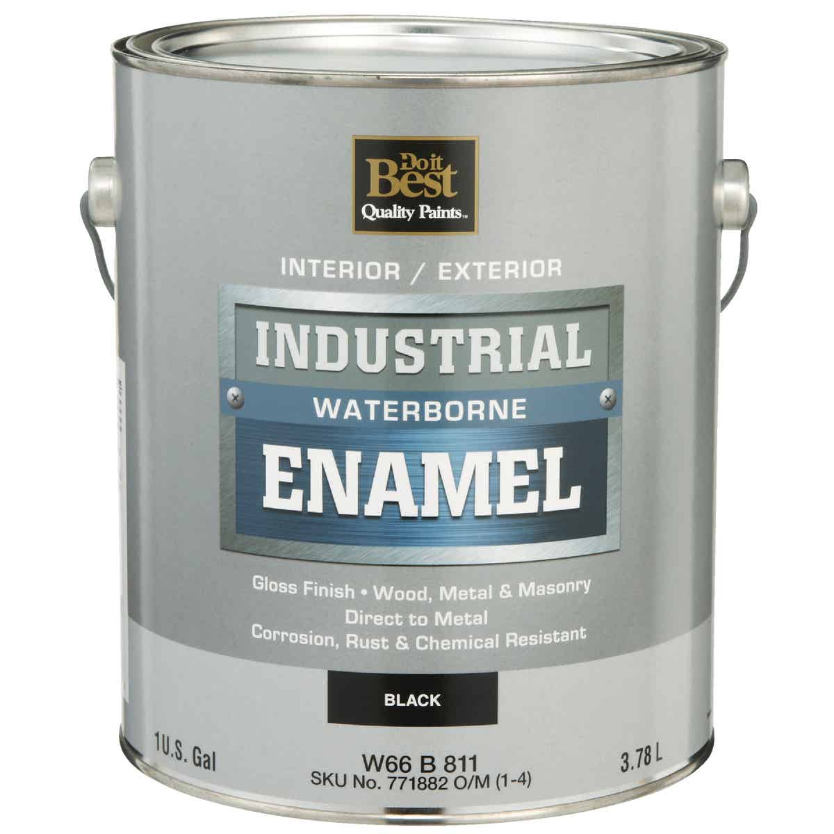 Do it Best Waterborne Industrial Enamel, Black, 1 Gal.