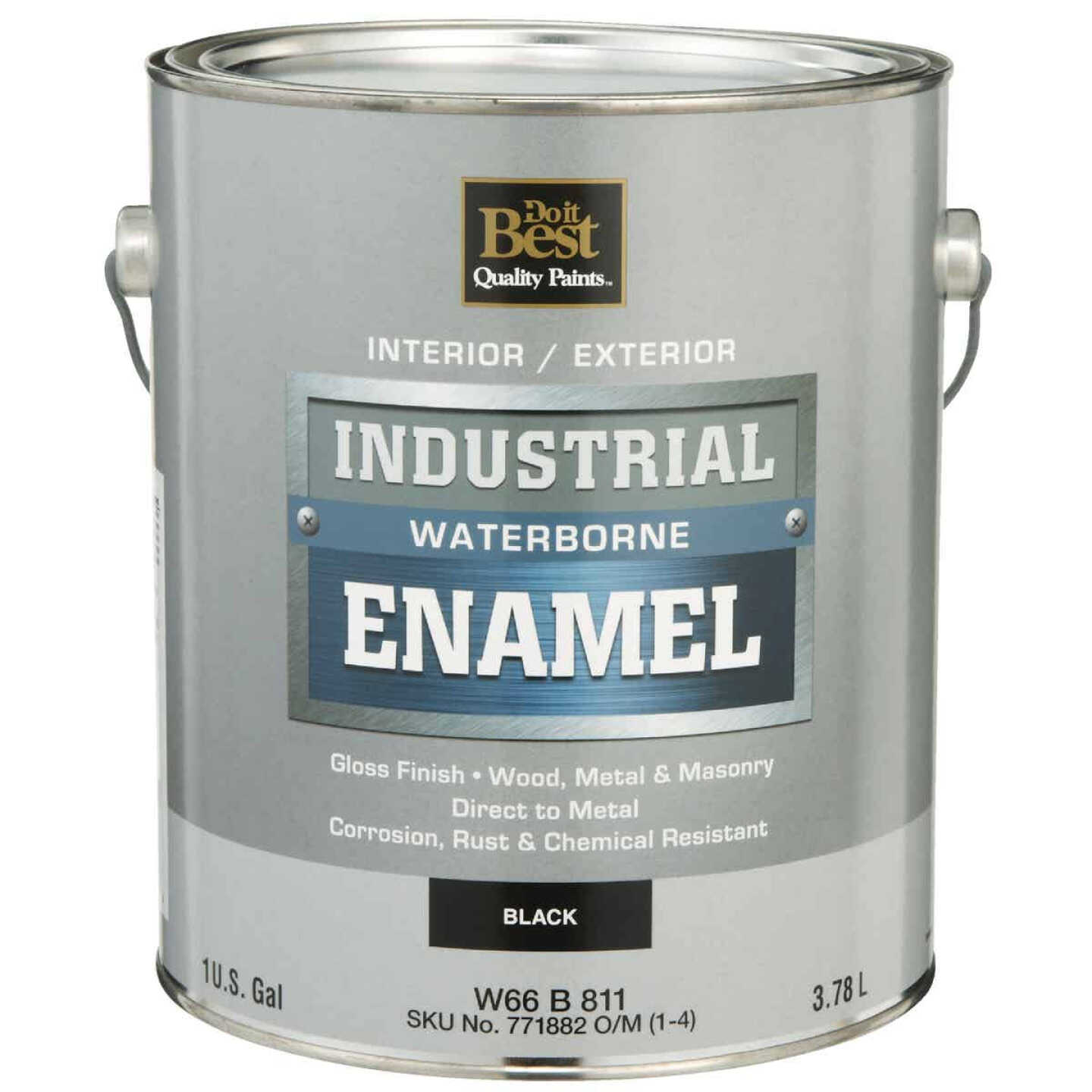 Do it Best Waterborne Industrial Enamel, Black, 1 Gal. Image 1