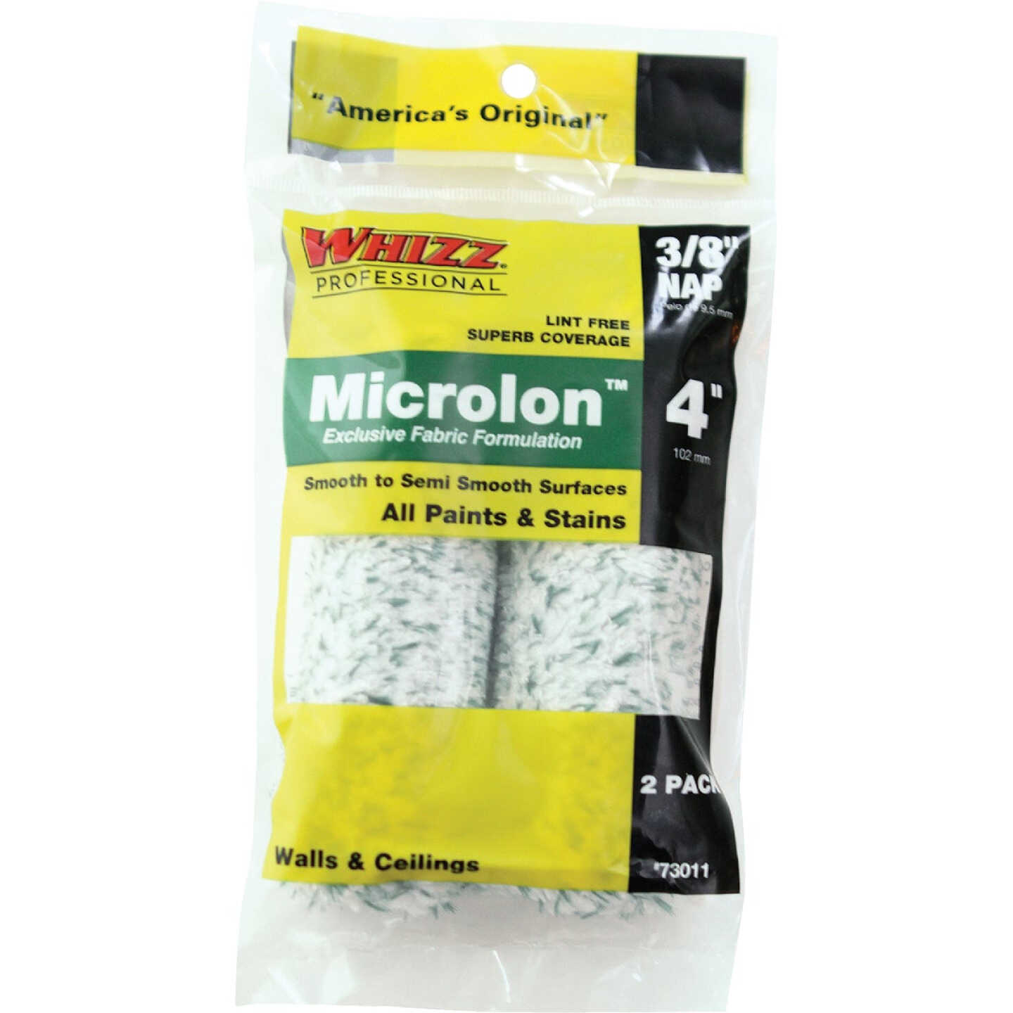 Whizz Microlon 4 In. x 3/8 In. Specialty Roller Cover (2-Pack) Image 1