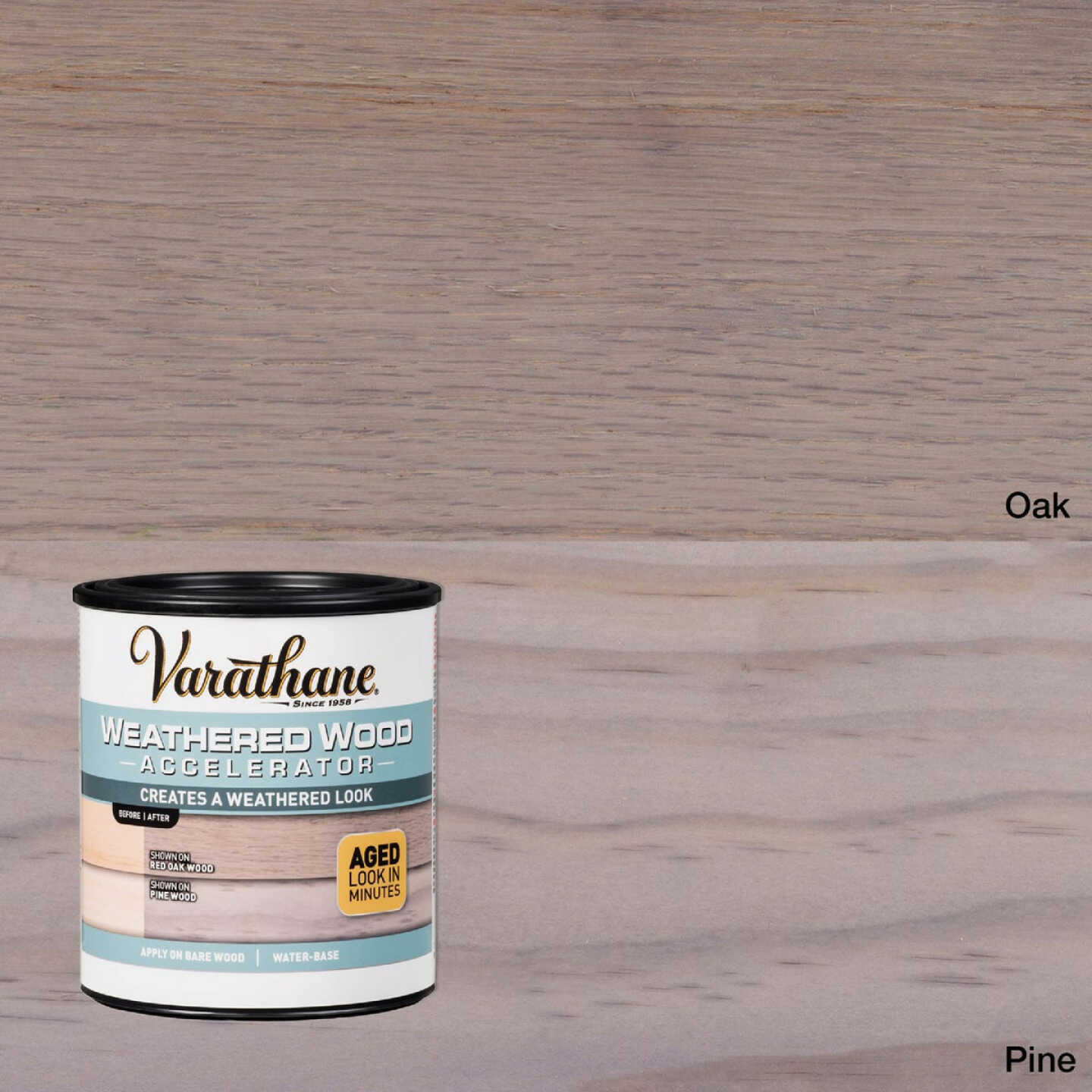 Varathane Weathered Wood Accelerator Stain, Gray, 1 Qt. Image 1