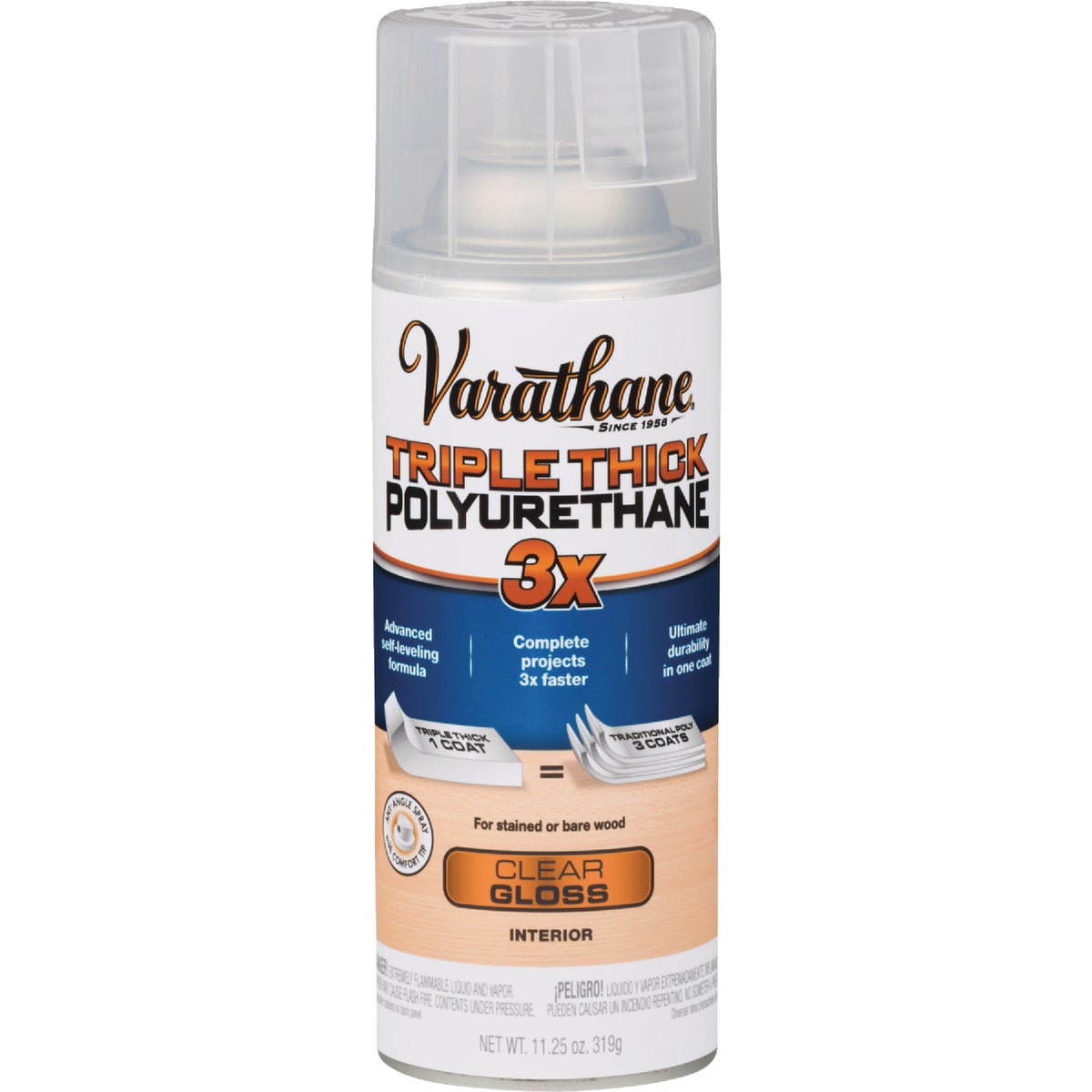 Varathane Triple Thick Gloss Clear Spray Polyurethane, 11.25 Oz. Image 2