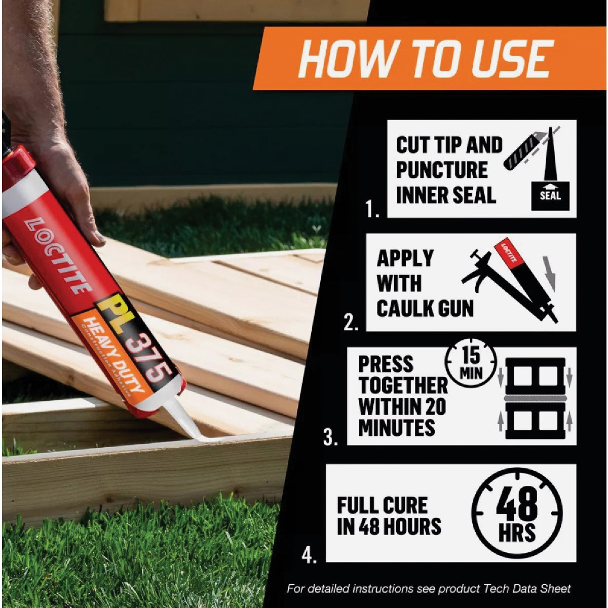 LOCTITE PL 375 10 Oz. Heavy Duty Construction Adhesive Image 3