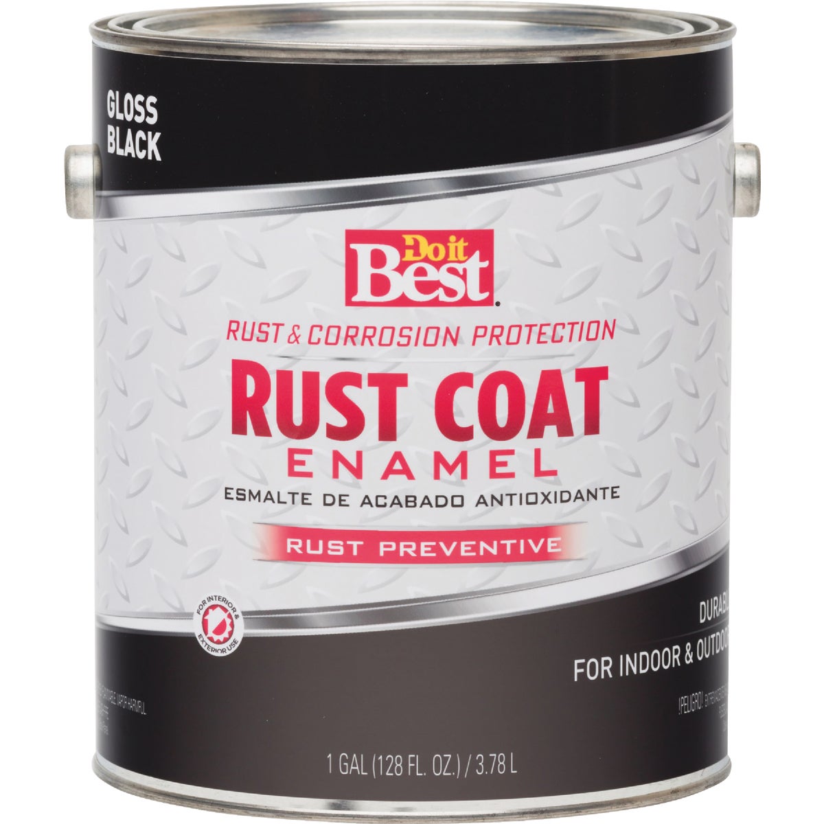 Do it Best Rust Coat Oil-Based Gloss Enamel, Black, 1 Gal. Image 2