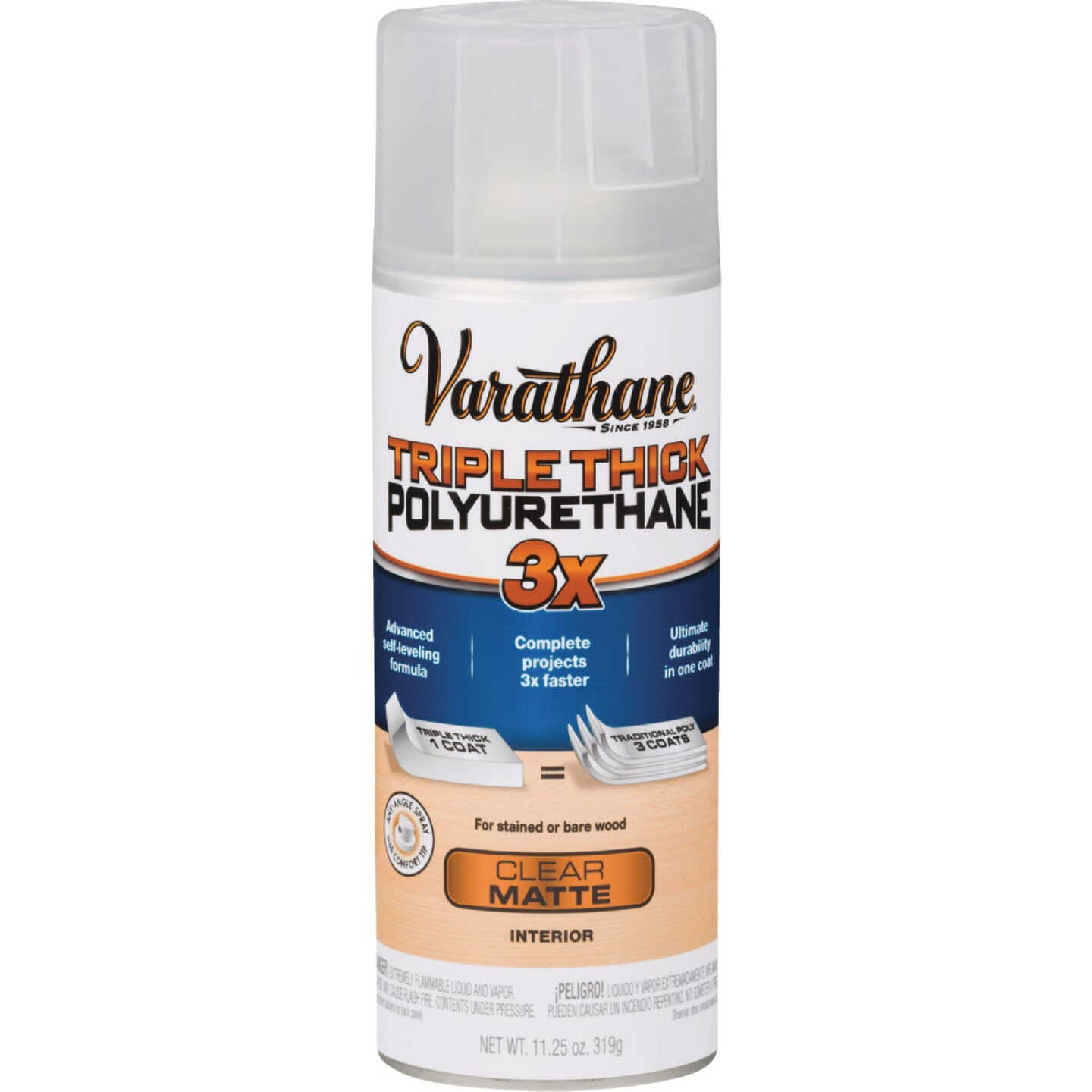 Varathane Triple Thick Matte Clear Spray Polyurethane, 11.25 Oz. Image 2