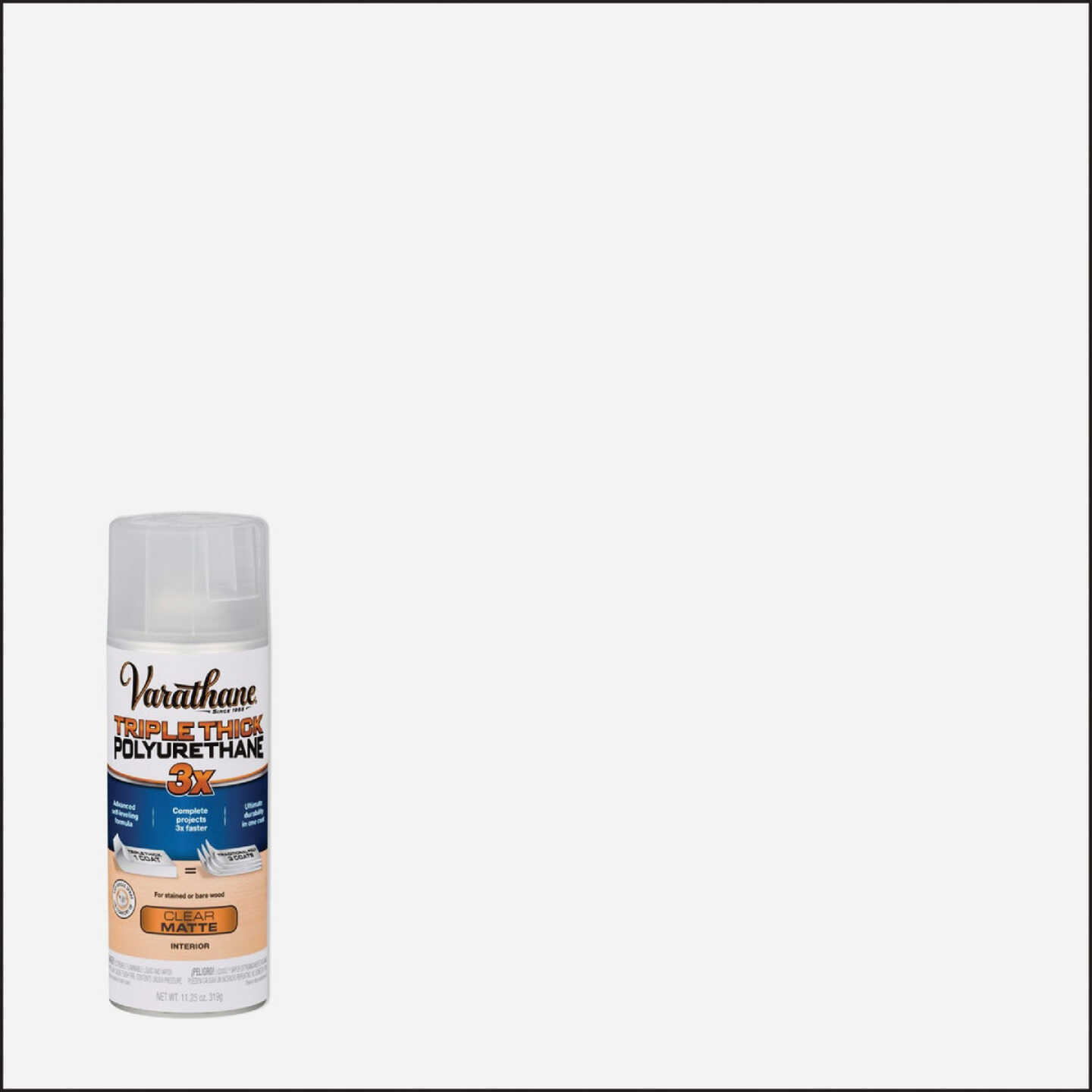 Varathane Triple Thick Matte Clear Spray Polyurethane, 11.25 Oz. Image 1