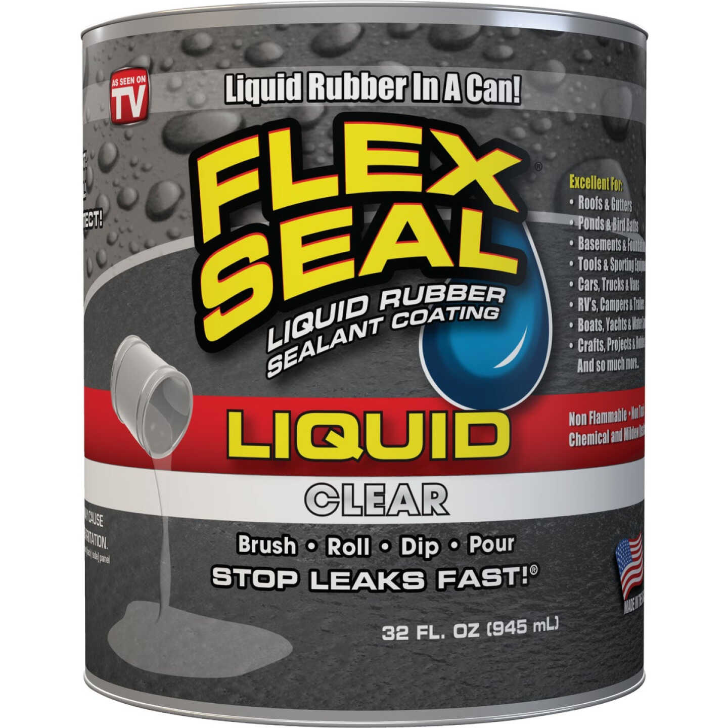 FLEX SEAL 1 Gal. Liquid Rubber Sealant, Clear Image 1
