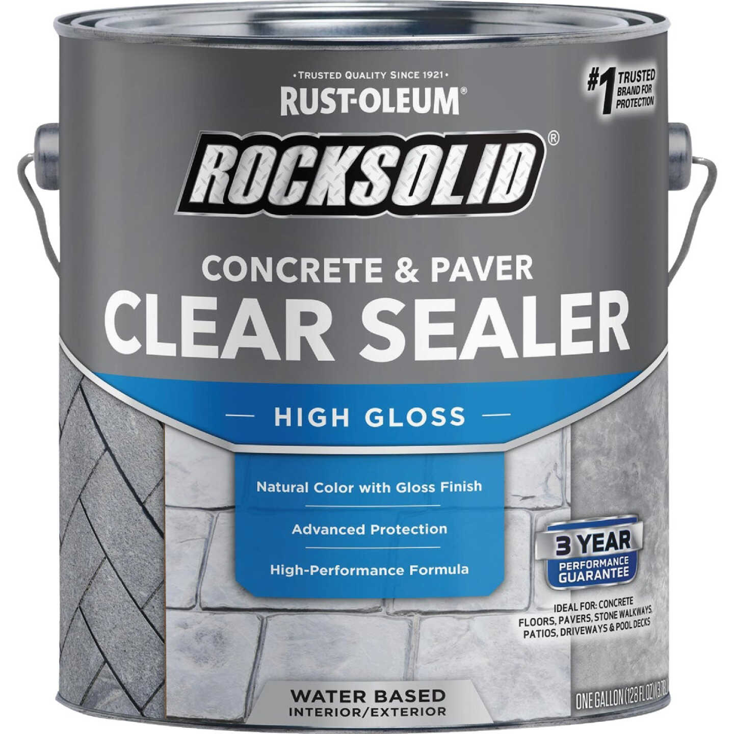 Rust-Oleum RockSolid Wet Look Concrete Sealer, 1 Gal., Clear Image 1