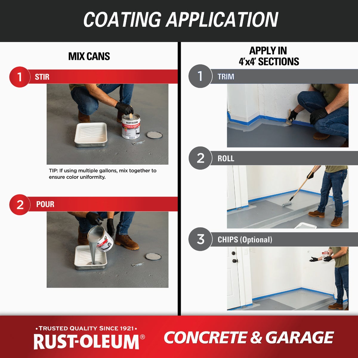 Rust-Oleum Concrete & Garage Floor Paint & Primer, 1 Gal., Deep Base Image 6