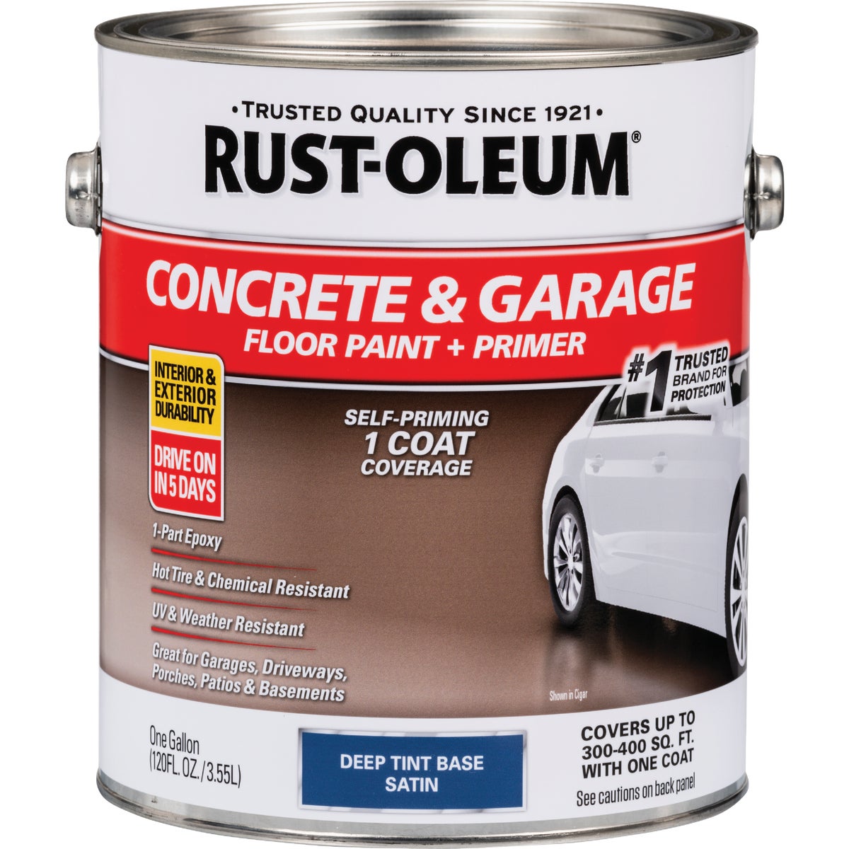 Rust-Oleum Concrete & Garage Floor Paint & Primer, 1 Gal., Deep Base Image 8