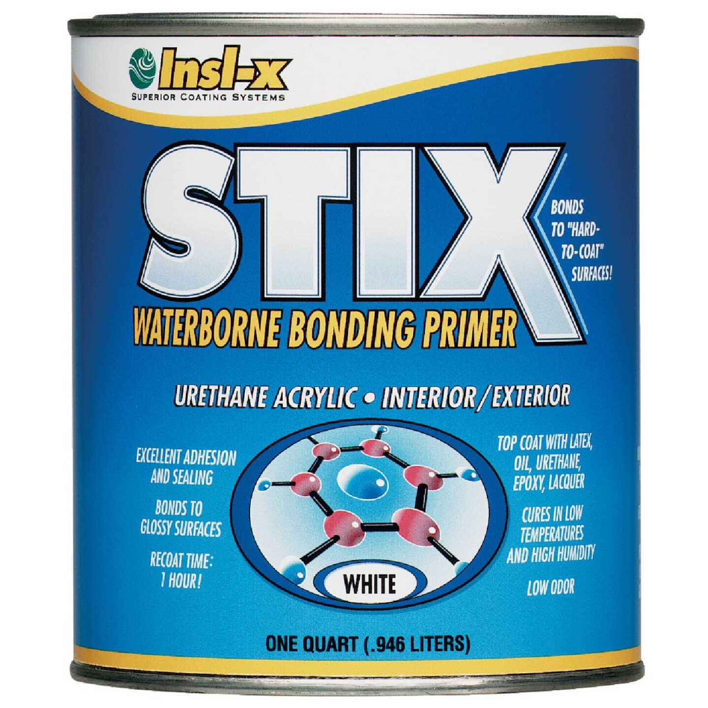 INSL-X Stix Waterborne Low VOC Bonding Primer, White, 1 Qt. Image 1