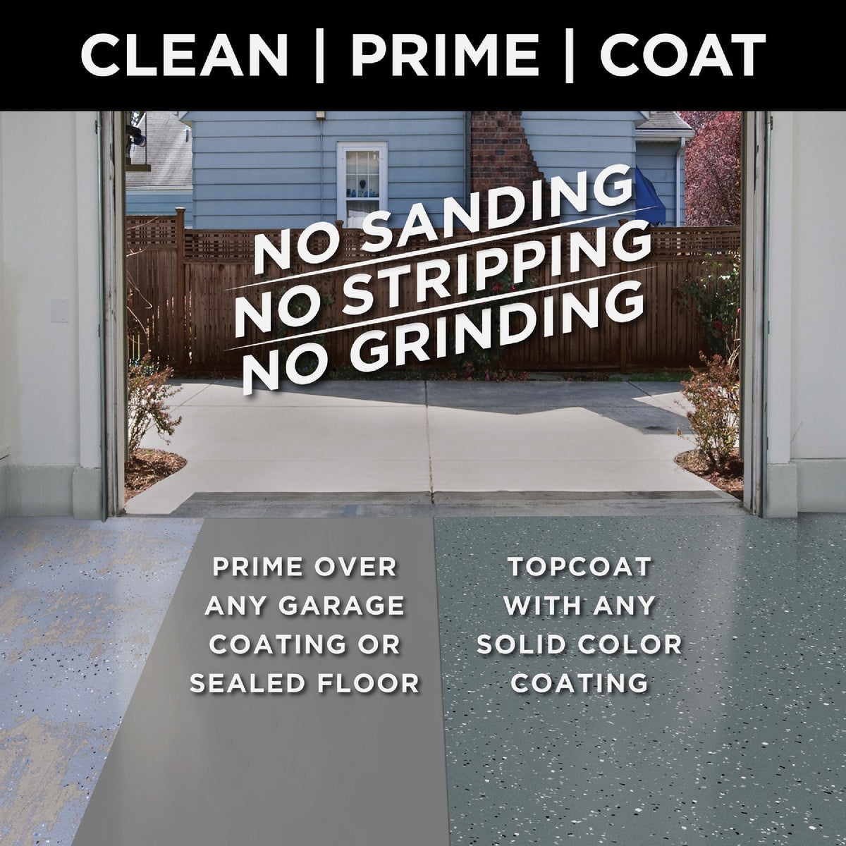 Rust-Oleum Garage & Concrete Recoat Floor Primer, Semi-Transparent Gray, Gal Image 3