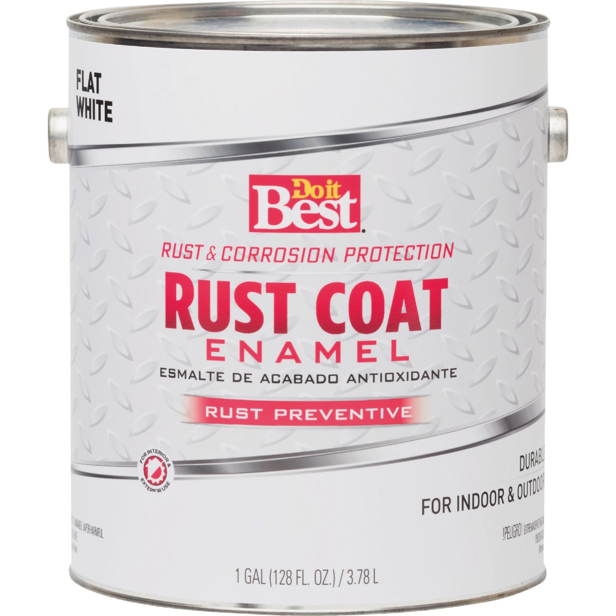 Do it Best Rust Coat Oil-Based Flat Enamel, White, 1 Gal. Image 2