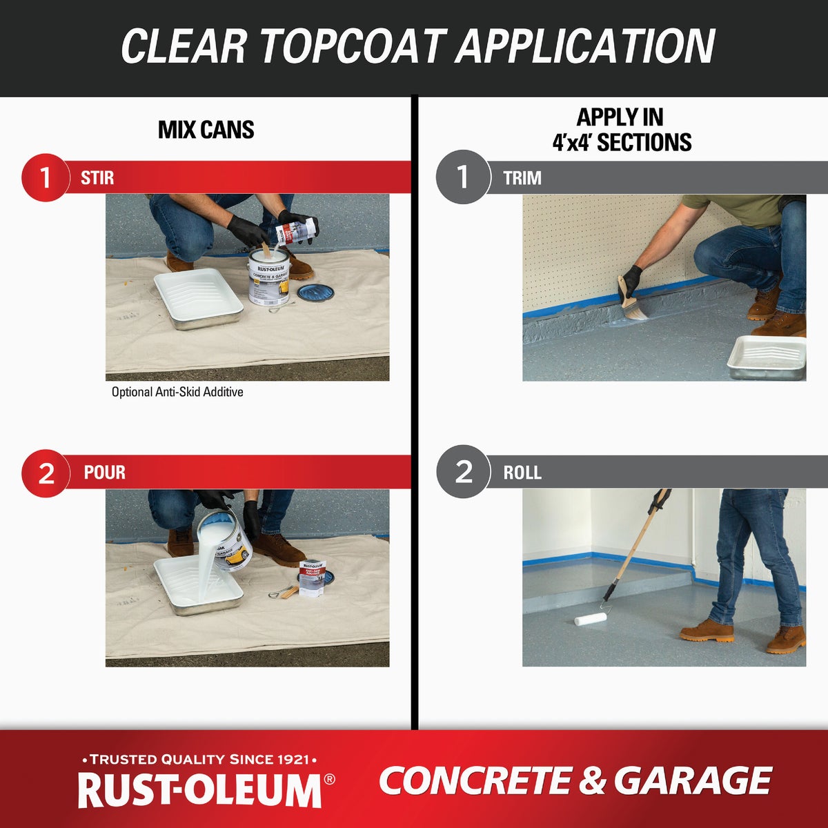 Rust-Oleum Clear Finish Topcoat Floor Coating, 1 Gal. Image 6