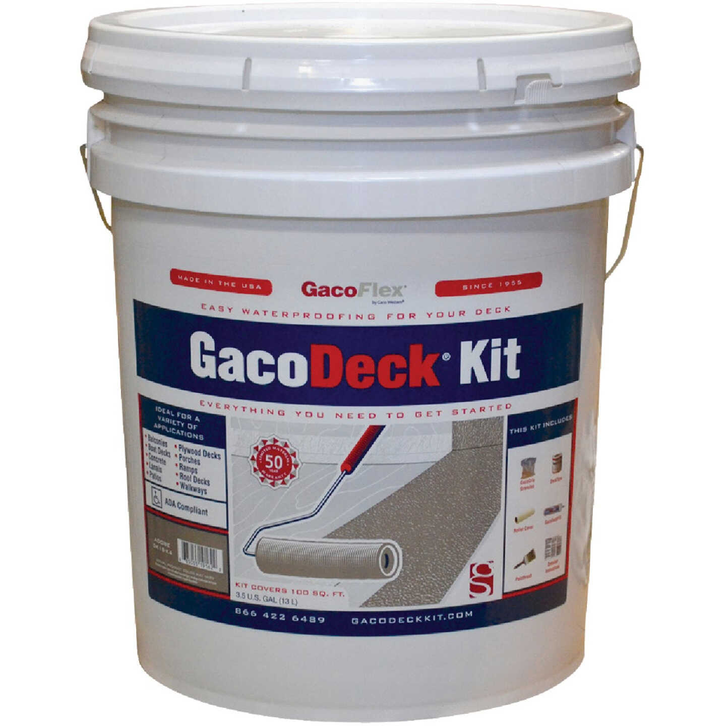 GacoDeck Adobe Elastomeric Deck Coating, 3.5 Gal. Kit, Image 1
