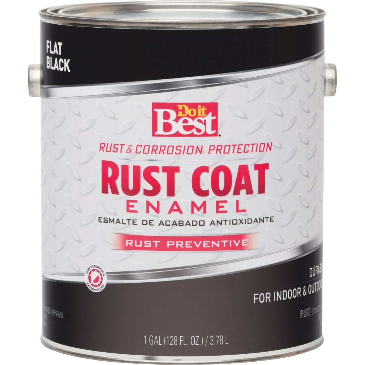 Do it Best Rust Coat Oil-Based Flat Enamel, Black, 1 Gal. Image 2
