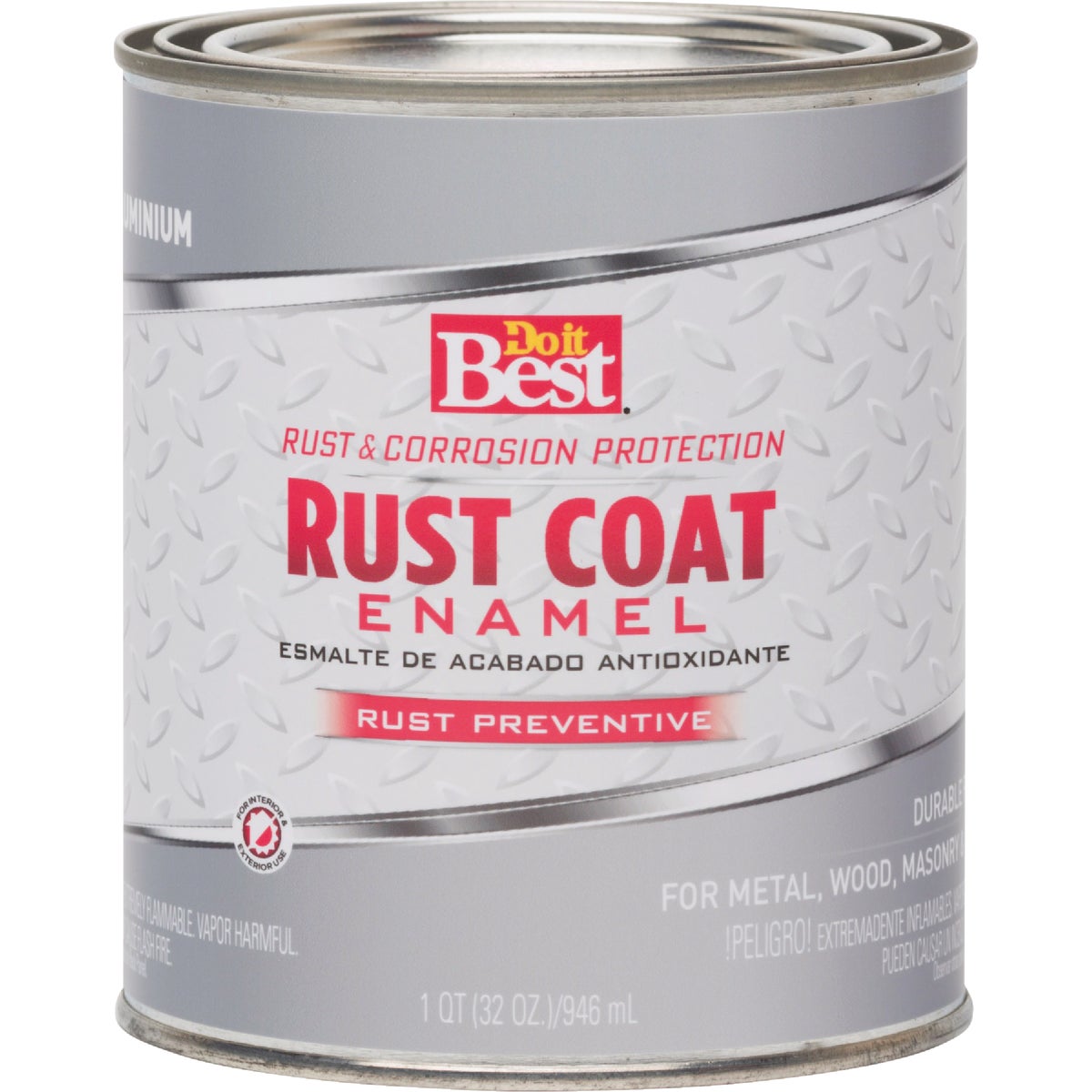 Do it Best Rust Coat Oil-Based Gloss Enamel, Aluminum, 1 Qt. Image 2