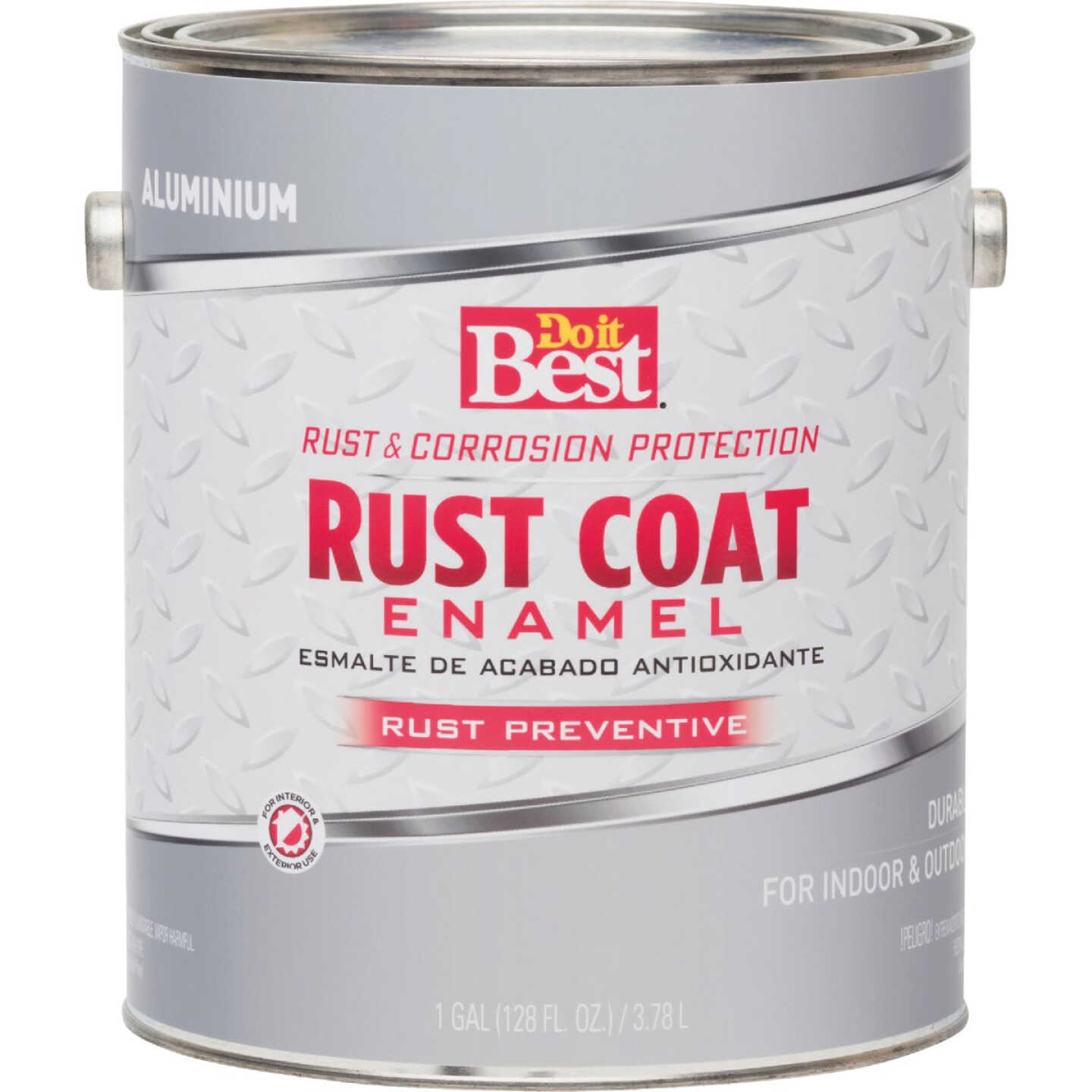 Do it Best Rust Coat Oil-Based Gloss Enamel, Aluminum, 1 Gal. Image 2