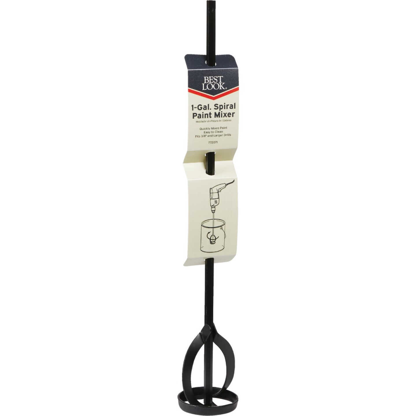 Master Painter 1 Gal. Steel Spiral Paint Mixer Image 1