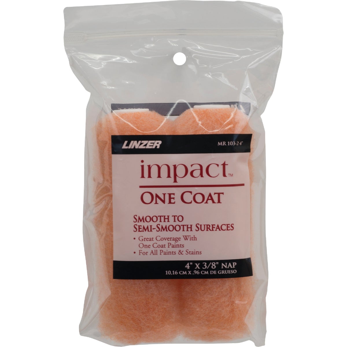 Linzer Inpact 4 In. x 3/8 In. Knit Roller Cover (2-Pack) Image 1