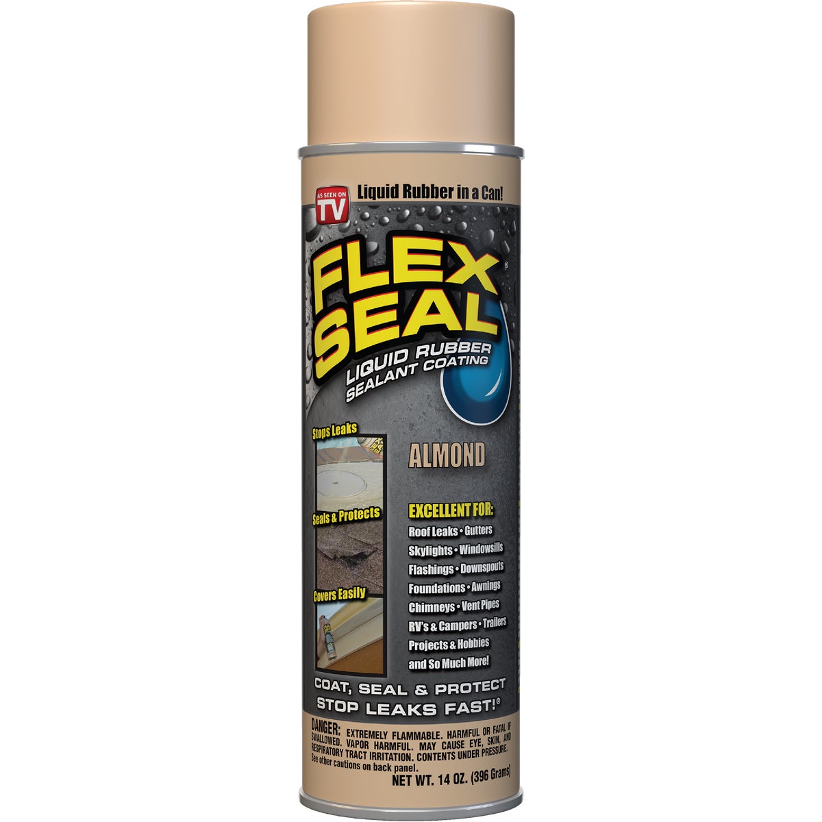 FLEX SEAL 14 Oz. Spray Rubber Sealant, Almond