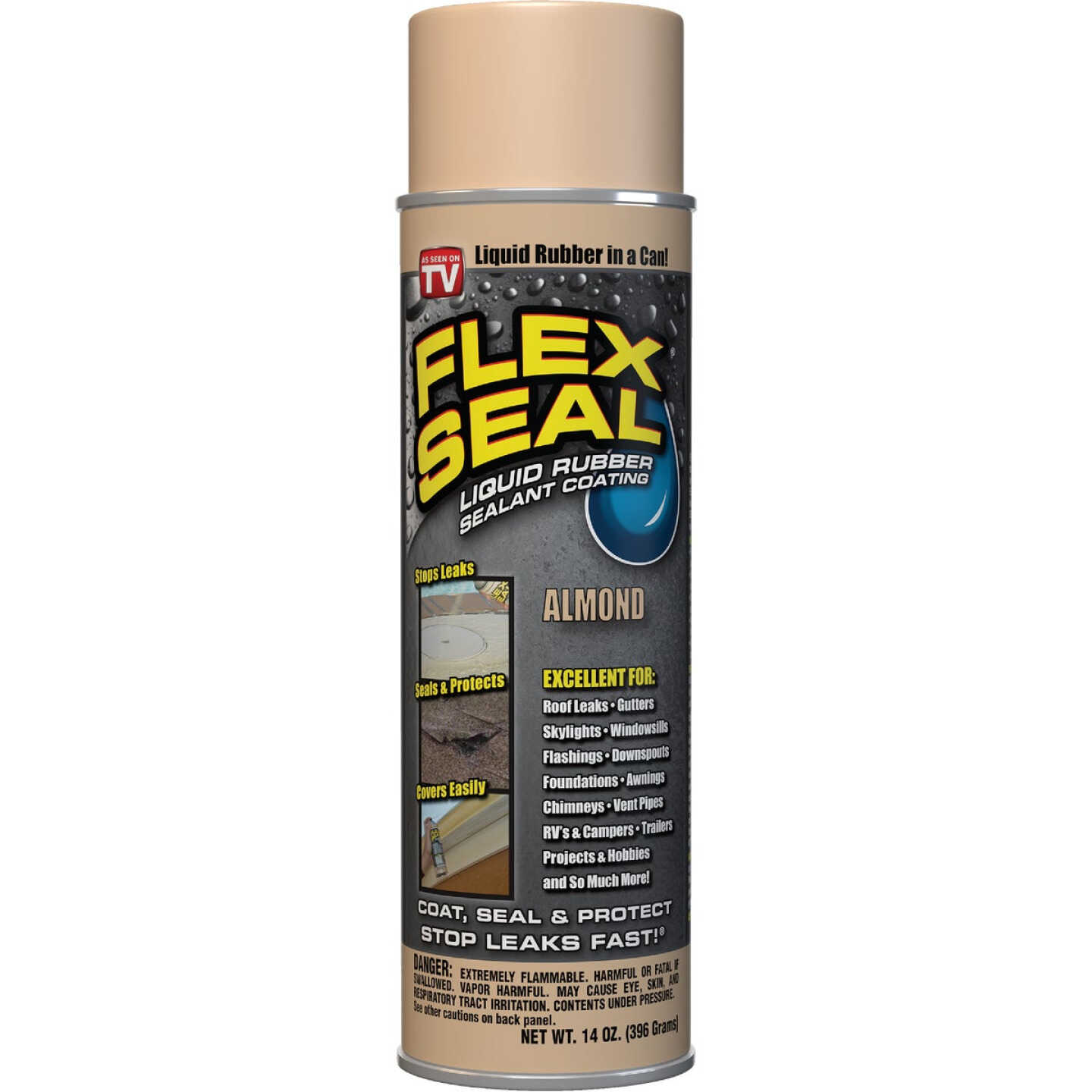 FLEX SEAL 14 Oz. Spray Rubber Sealant, Almond Image 1