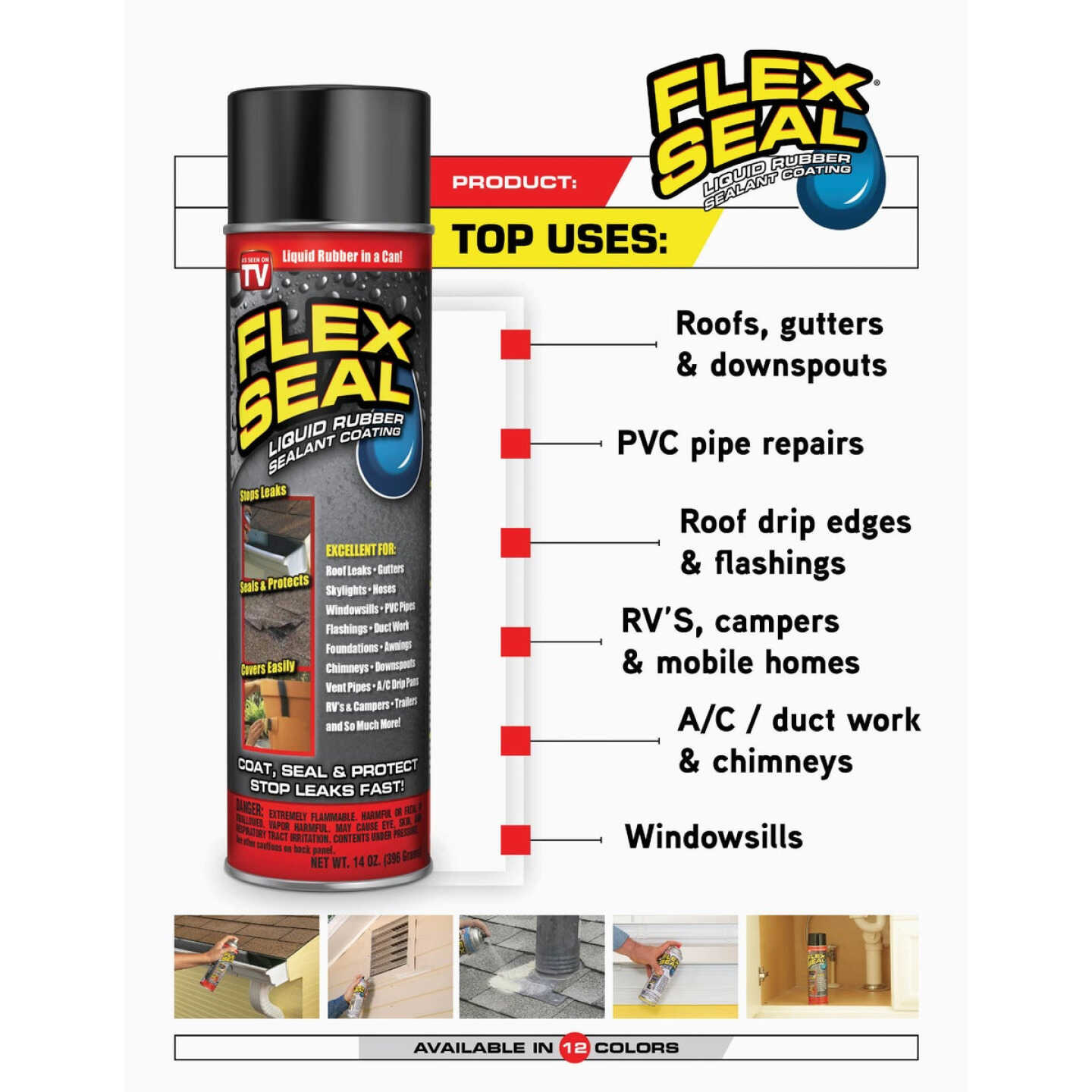 FLEX SEAL 14 Oz. Spray Rubber Sealant, Blue Image 4