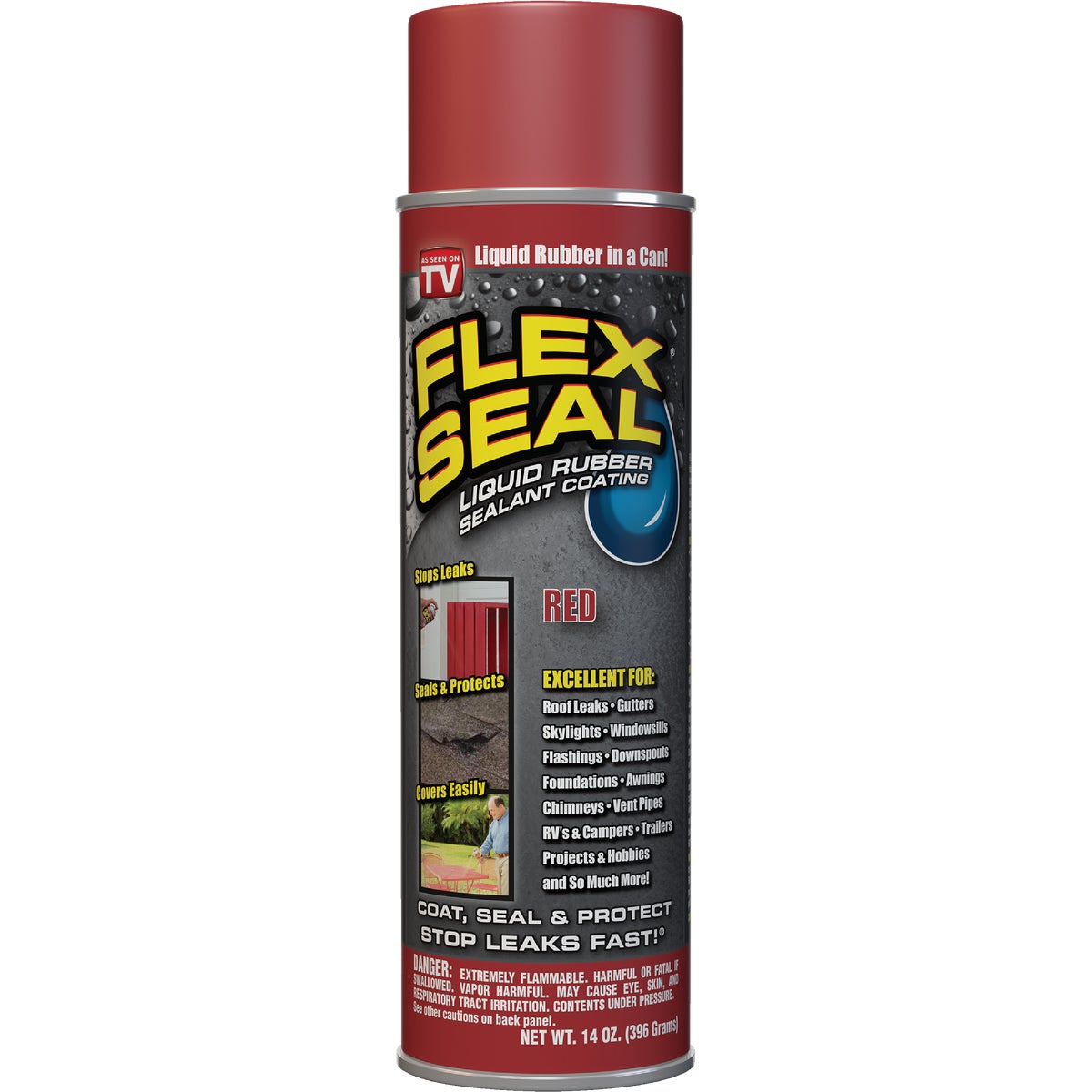FLEX SEAL 14 Oz. Spray Rubber Sealant, Red Image 1