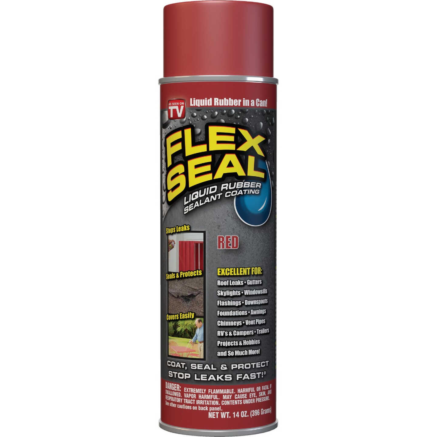 FLEX SEAL 14 Oz. Spray Rubber Sealant, Red Image 1