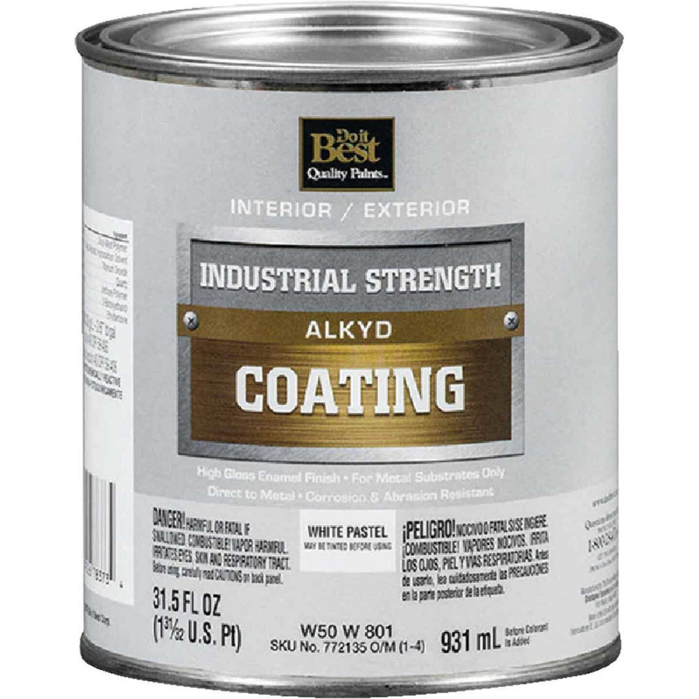Do it Best Pastel Base Alkyd Industrial Coating, White, 1 Qt. Image 1