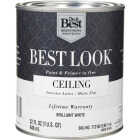 Best Look Latex Paint & Primer In One Matte Flat Ceiling Paint, Brilliant White, 1 Qt. Image 1