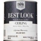 Best Look Latex Paint & Primer In One Matte Flat Ceiling Paint, Brilliant White, 1 Qt. Image 2