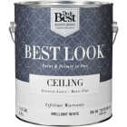 Best Look Latex Paint & Primer In One Matte Flat Ceiling Paint, Brilliant White, 1 Gal. Image 1