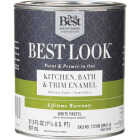 Best Look Latex Paint & Primer In One Kitchen Bath & Trim Semi-Gloss Interior Wall Paint, White-Pastel Base, 1 Qt. Image 1