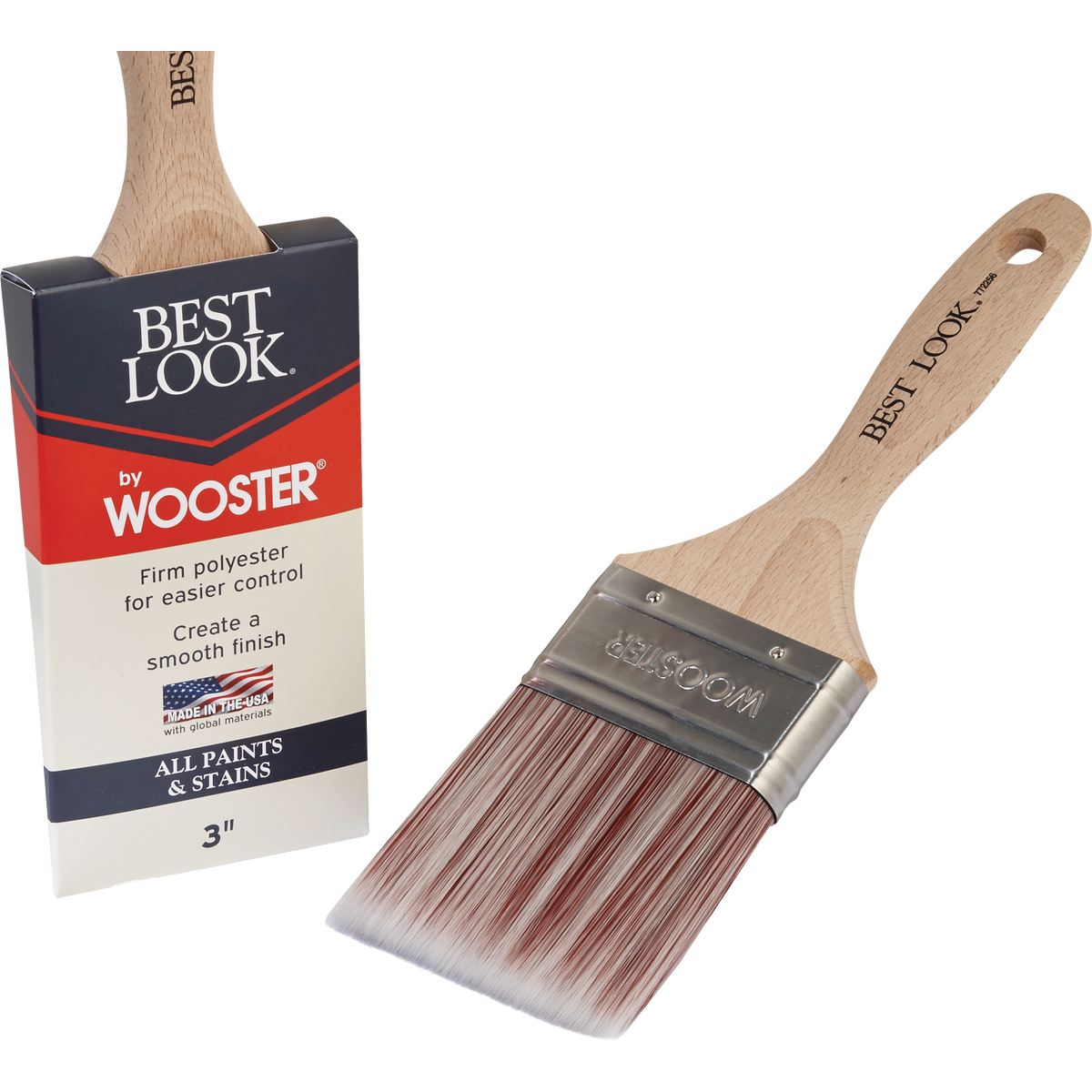 Best Look By Wooster 3 In. Flat Paint Brush Image 1
