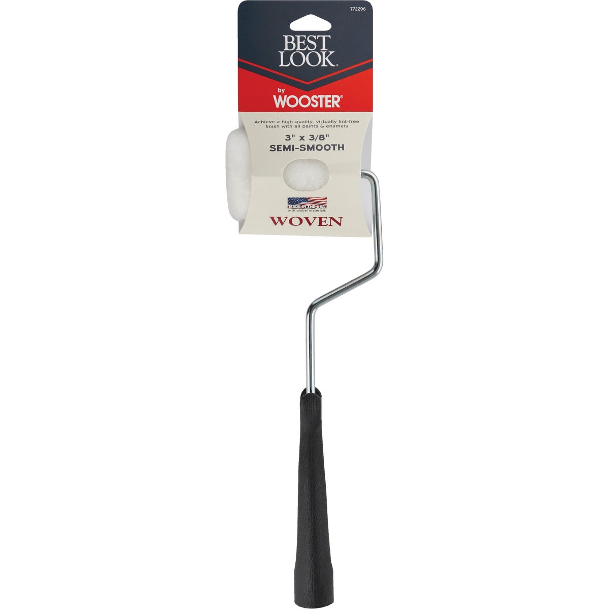 Best Look By Wooster 3 In. x 3/8 In. Woven Paint Trim Roller Image 2