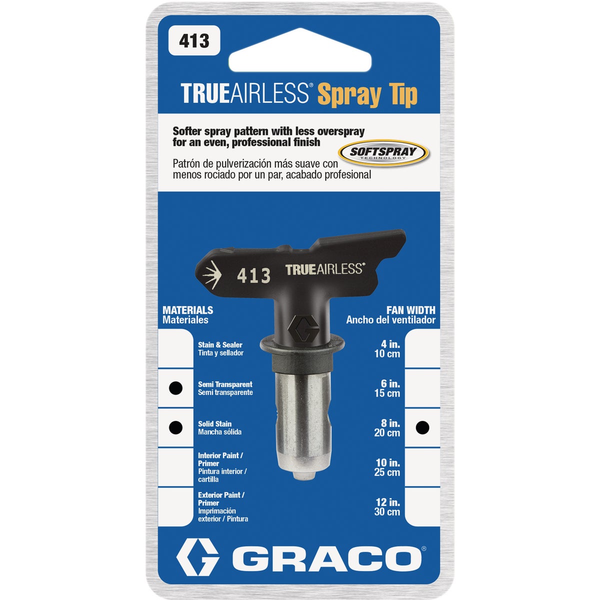 Graco Reverse-A-Clean 8 to 10 In. W. 0.013 In. Tip Paint Sprayer Airless Spray Tip Image 5