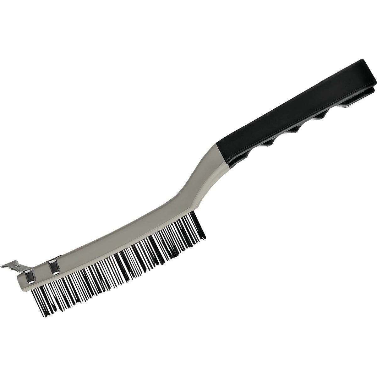 Best Look 0.95 In. x .013 In. Soft Grip Carbon Steel Wire Brush with Scraper