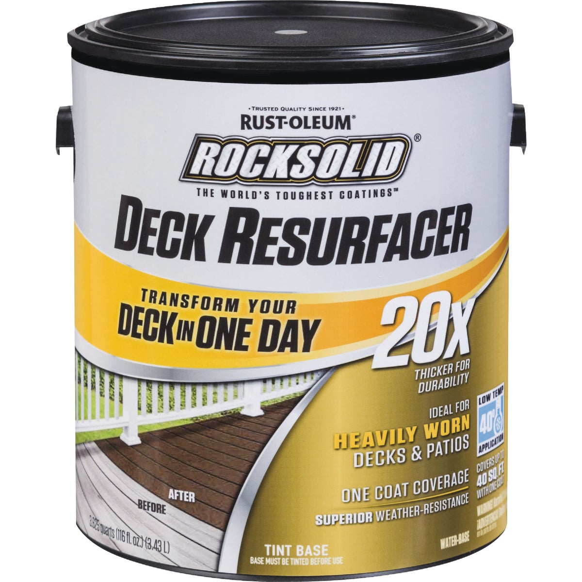 Rust-Oleum RockSolid Tint Base Deck Resurfacer, 1Gal. Image 5