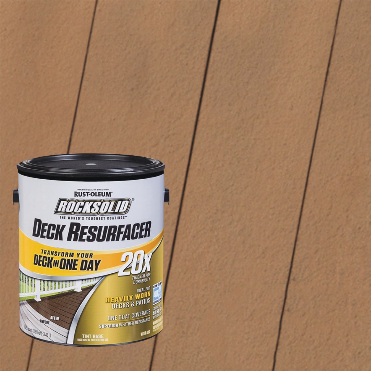 Rust-Oleum RockSolid Tint Base Deck Resurfacer, 1Gal. Image 1