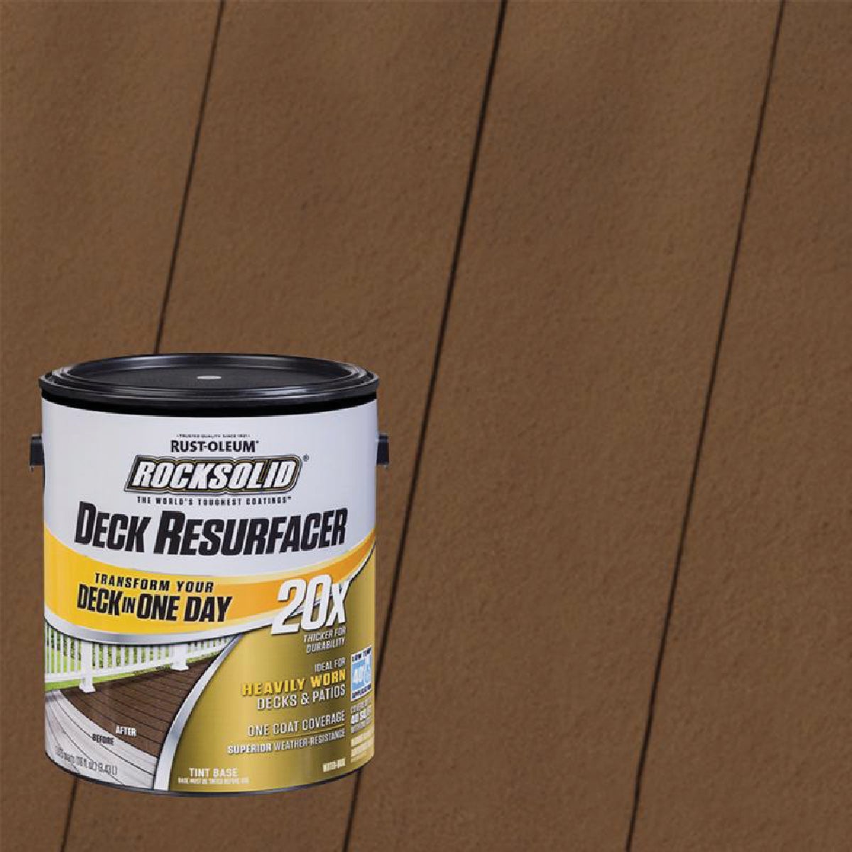 Rust-Oleum RockSolid Tint Base Deck Resurfacer, 4 Gal. Image 2